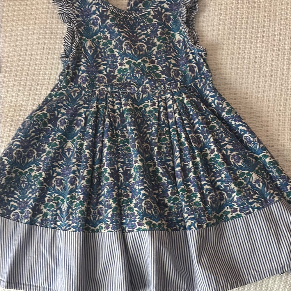 Crewcuts Blue and White Patterned Kids Dress